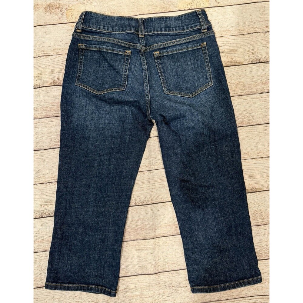 Victoria's Secret Hipster Cropped Blue Denim Jeans Size 6 - Picture 3 of 7